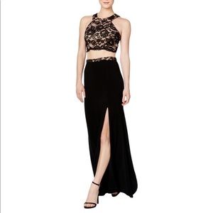 Crop top two piece formal/prom dress